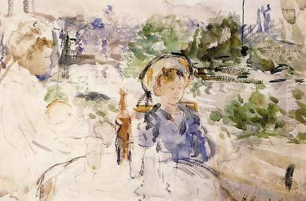 Luncheon In The Countryside Oil Painting by Berthe Morisot