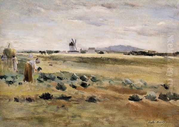 The Little Windmill At Gennevilliers Oil Painting by Berthe Morisot