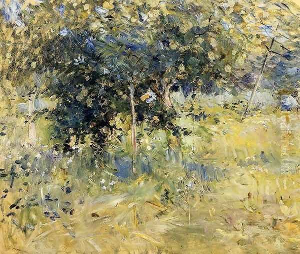 Willows In The Garden At Bougival Oil Painting by Berthe Morisot