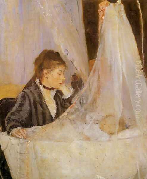 Cradle Oil Painting by Berthe Morisot