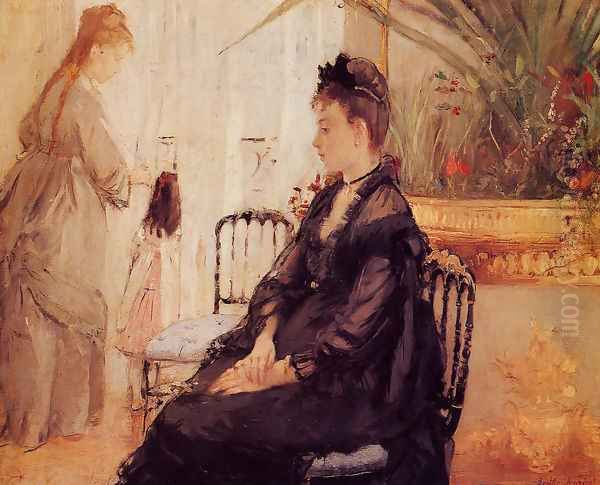 Interior Oil Painting by Berthe Morisot