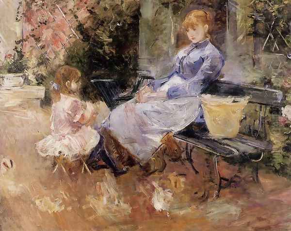 The Fable Oil Painting by Berthe Morisot