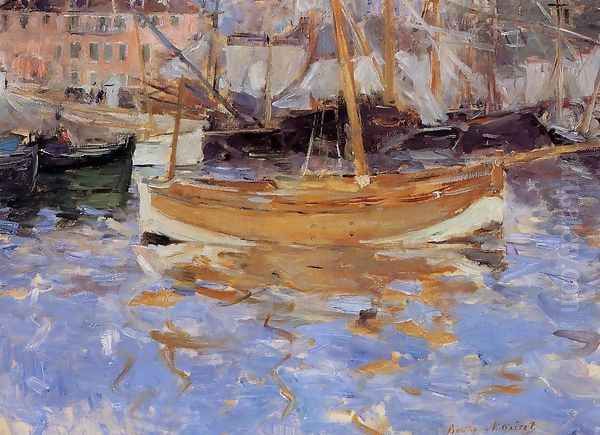 The Port Of Nice Oil Painting by Berthe Morisot