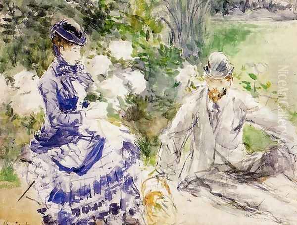 By The Water Oil Painting by Berthe Morisot