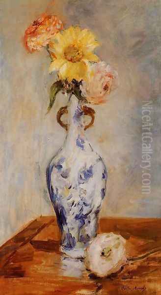 The Blue Vase Oil Painting by Berthe Morisot