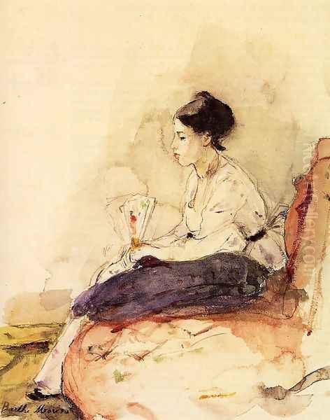 On The Sofa Oil Painting by Berthe Morisot