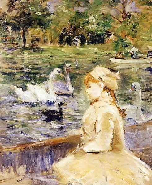 On The Lake Oil Painting by Berthe Morisot