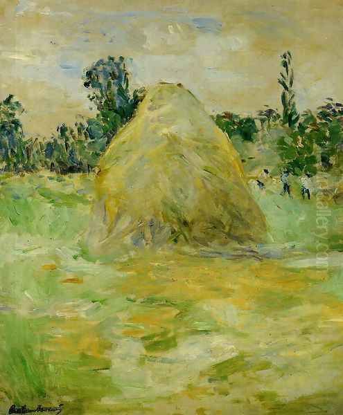 Haystack Oil Painting by Berthe Morisot