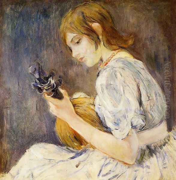 The Mandolin Oil Painting by Berthe Morisot