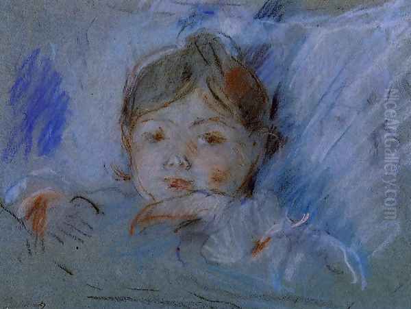 Child in Bed Oil Painting by Berthe Morisot