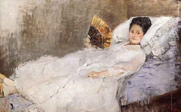 Portrait Of Madame Hubbard Oil Painting by Berthe Morisot