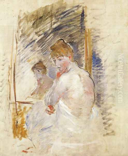 Getting Out Of Bed Oil Painting by Berthe Morisot