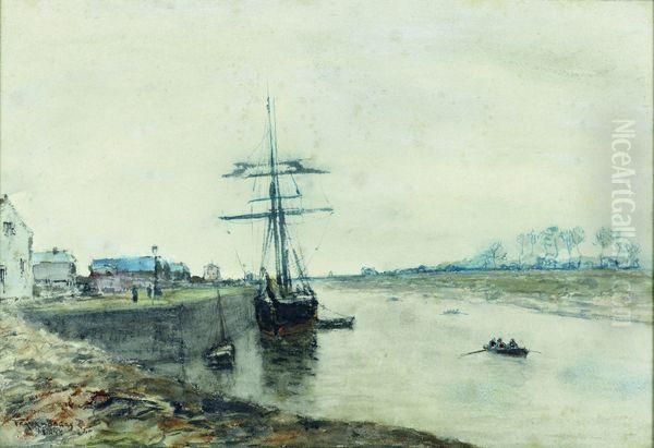 Le Port D'isigny Oil Painting by Frank Myers Boggs