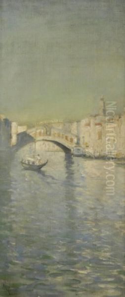 Venetian View Oil Painting by Frank Myers Boggs