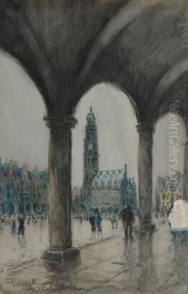 Place A Arras, Sous Les Arcades Oil Painting by Frank Myers Boggs