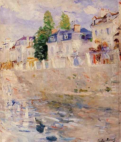 The Quay at Bougival 1883 Oil Painting by Berthe Morisot