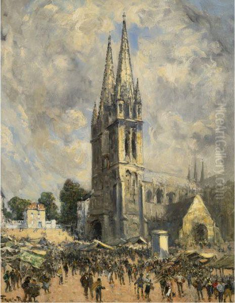 Eglise En Normandie Oil Painting by Frank Myers Boggs