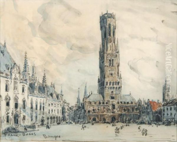 La Grand-place Oil Painting by Frank Myers Boggs