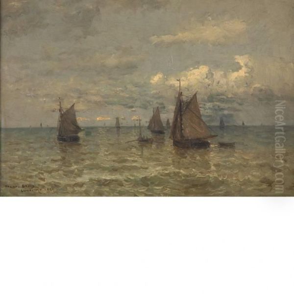 Sailing Boats, Grandcamp Oil Painting by Frank Myers Boggs