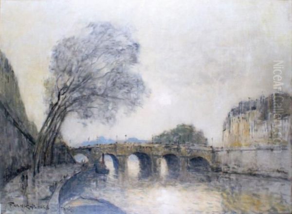 Le Pont-neuf Et L'ile De La Cite Oil Painting by Frank Myers Boggs