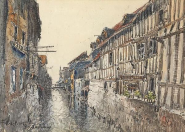 Canal A Lisieux Oil Painting by Frank Myers Boggs