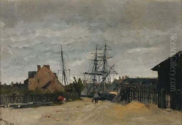 Port D'isigny Oil Painting by Frank Myers Boggs