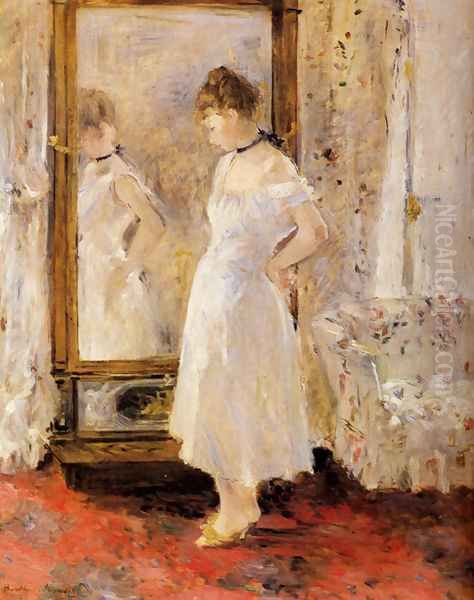 The Cheval Glass Oil Painting by Berthe Morisot