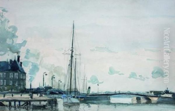 Voiliers A Trouville Oil Painting by Frank Myers Boggs