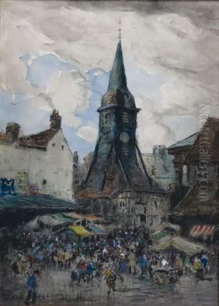 Honfleur Oil Painting by Frank Myers Boggs