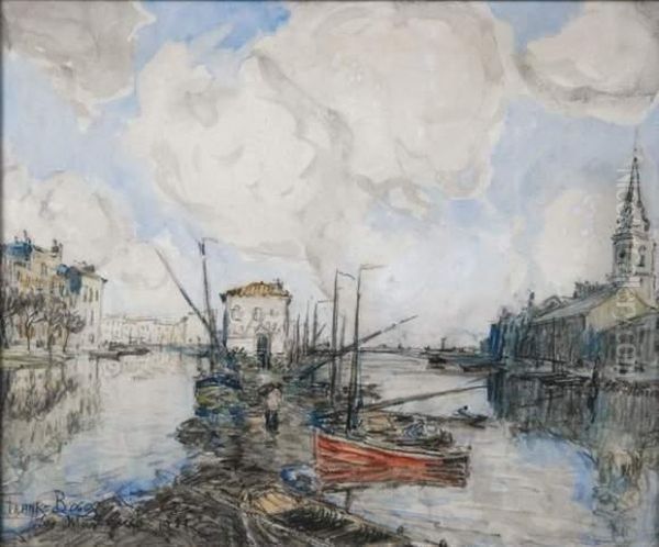 Les Martigues Oil Painting by Frank Myers Boggs