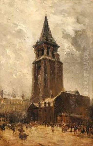 Saint Germain Des Pres Oil Painting by Frank Myers Boggs