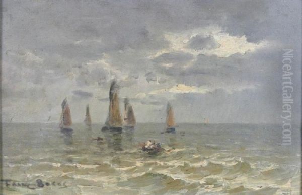 Bateau A Honfleur Oil Painting by Frank Myers Boggs