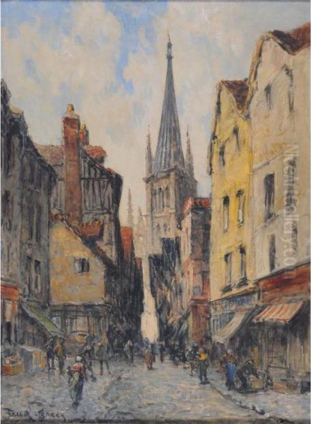  Rue Du Prieure A Rouen  Oil Painting by Frank Myers Boggs