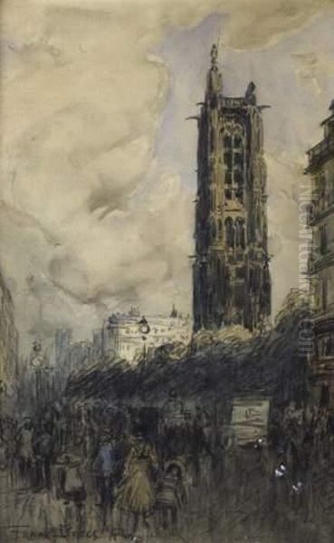 La Tour Saint Jacques Oil Painting by Frank Myers Boggs