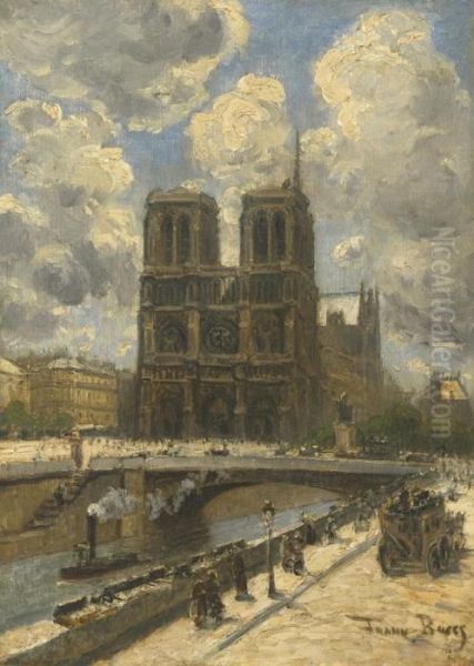 Pont Notre-dame, Paris Oil Painting by Frank Myers Boggs