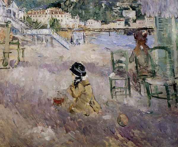 The Beach At Nice Oil Painting by Berthe Morisot