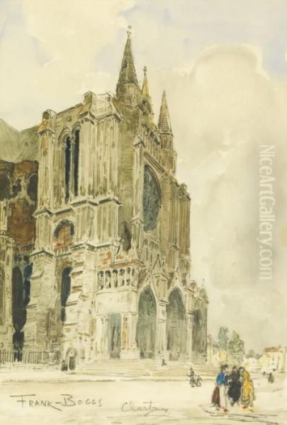 La Cathedrale De Chartres Oil Painting by Frank Myers Boggs