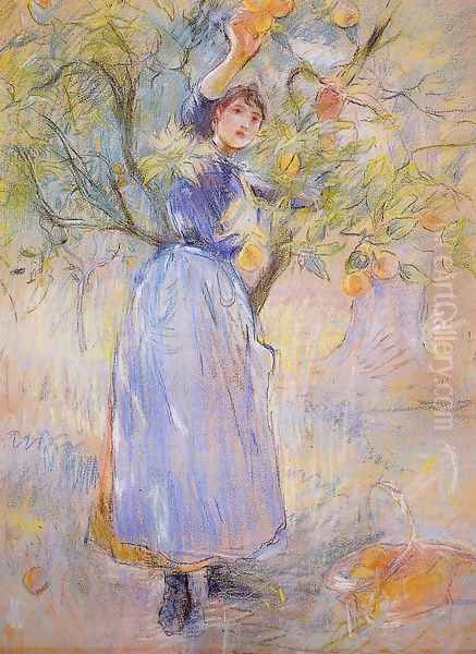 The Orange Picker2 Oil Painting by Berthe Morisot