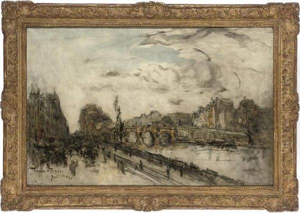 Le Pont Neuf Oil Painting by Frank Myers Boggs