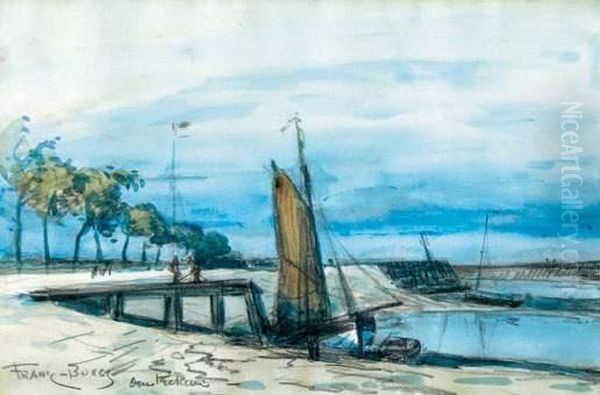 Ouistreham Oil Painting by Frank Myers Boggs