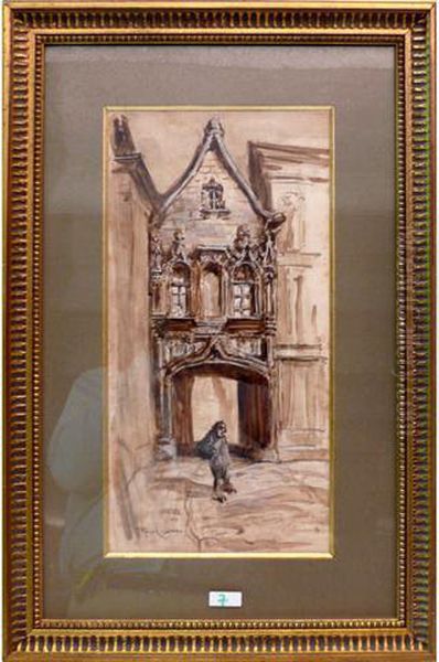 La Vieille Porte De Rouen Oil Painting by Frank Myers Boggs