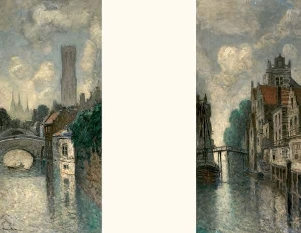 Vues De Bruges Oil Painting by Frank Myers Boggs