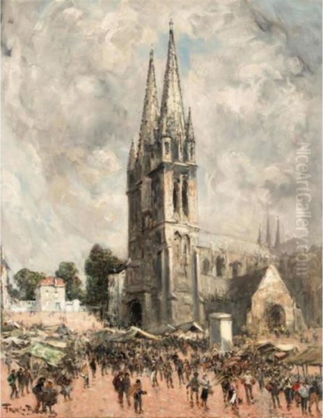 Eglise En Normandie Oil Painting by Frank Myers Boggs