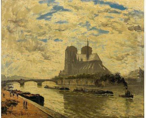 Notre-dame Oil Painting by Frank Myers Boggs