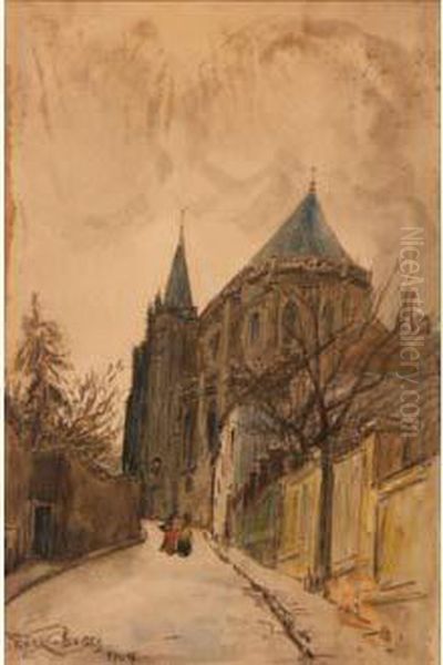  Dans La Ruelle Derriere L'eglise  Oil Painting by Frank Myers Boggs