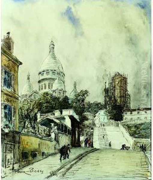 Paris, Montmartre Au Sacre-coeur Oil Painting by Frank Myers Boggs