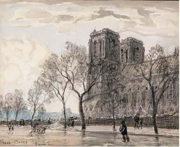 Paris, Notre-dame Au Quai De La Tournelle Oil Painting by Frank Myers Boggs