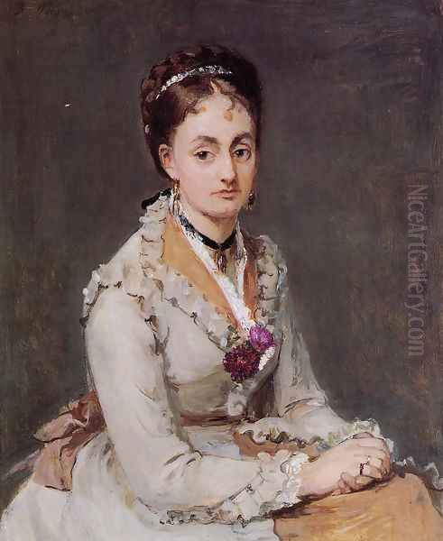 Portrait of Edma (The Artist's Sister) 1870 Oil Painting by Berthe Morisot