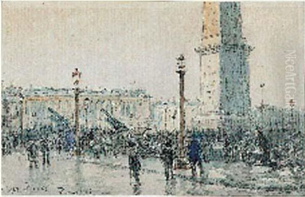 Place De La Concorde, Paris Oil Painting by Frank Myers Boggs