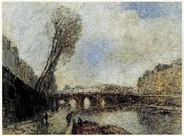 Paris, Les Quais Et Le Pont Neuf Oil Painting by Frank Myers Boggs